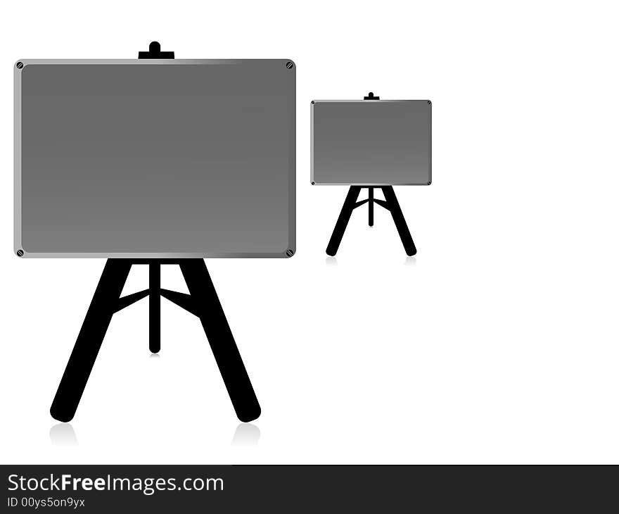 Blackboard on isolated background with abstract background