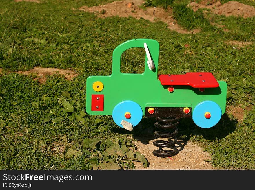 Swing for children at the playground