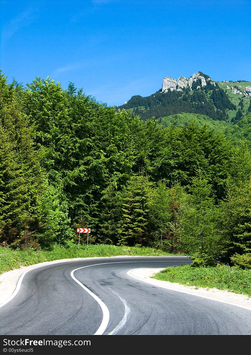 National Road between Brasov and Ploiesti, in Ciucas Mountains. National Road between Brasov and Ploiesti, in Ciucas Mountains