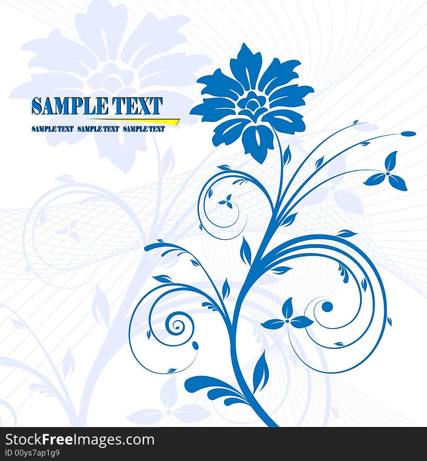 The colourful floral design background. The colourful floral design background