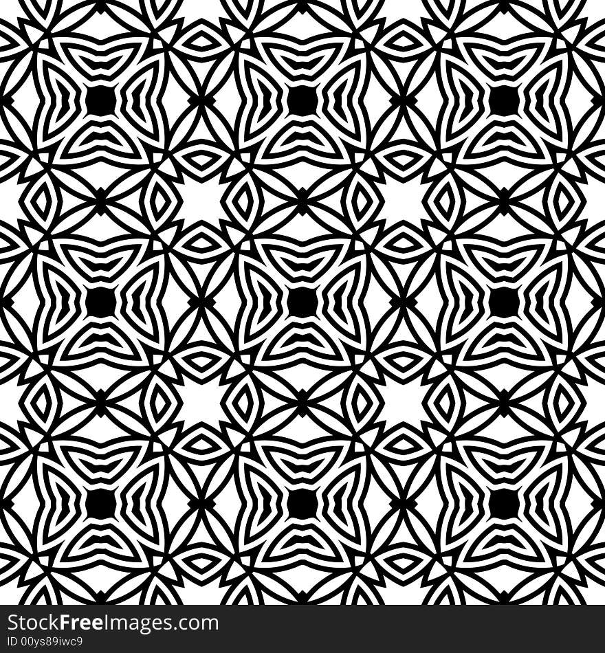 Abstract seamless black-and-white pattern - graphic illustration. Abstract seamless black-and-white pattern - graphic illustration