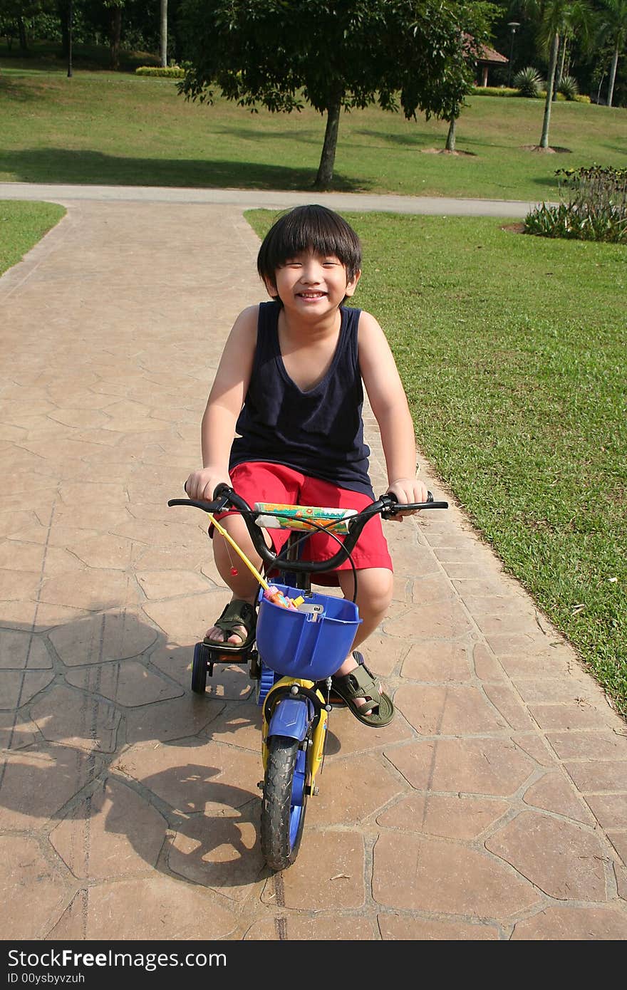 Boy Cycling