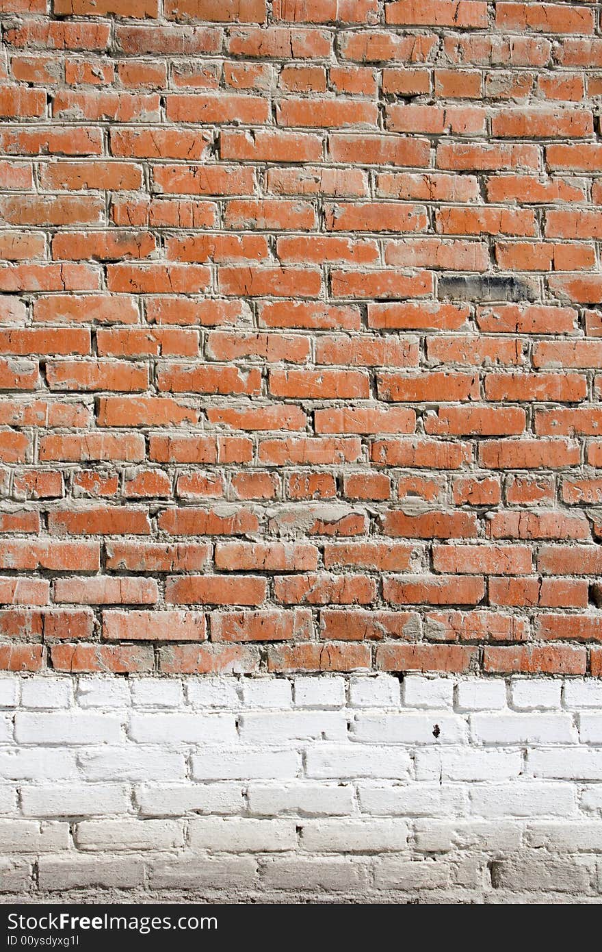 Close-up texture of old brick building