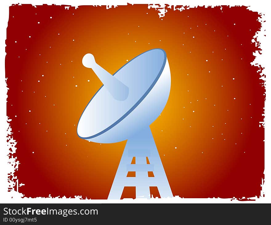 Wireless antenna on gradient background