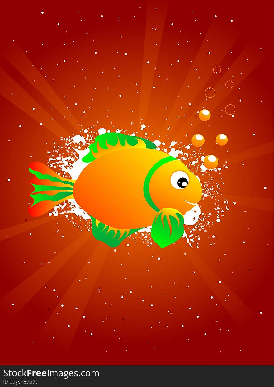 Fish with bubbles