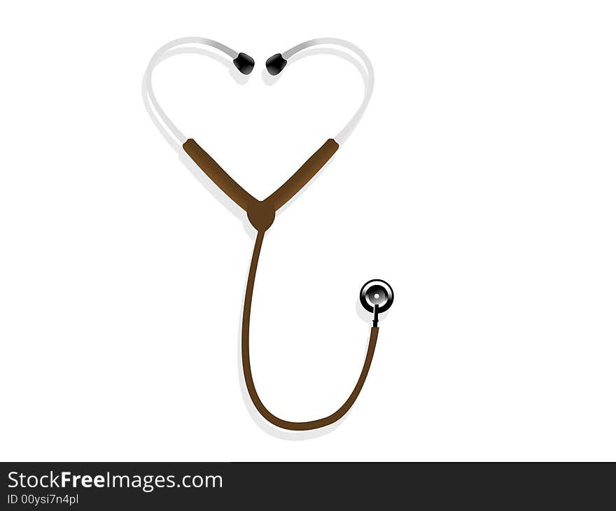 the stethoscope on isolated background. the stethoscope on isolated background