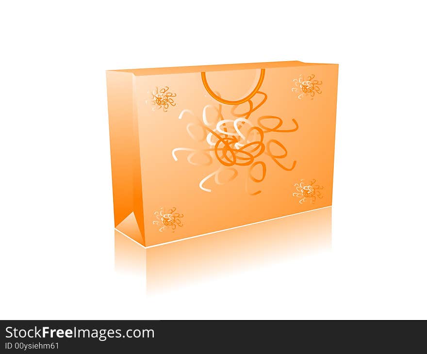 Designer bag on isolated background