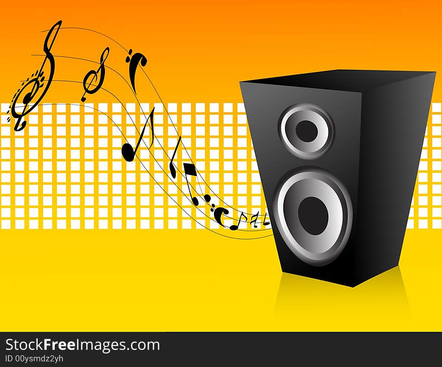 Loudspeaker and notes on abstract background