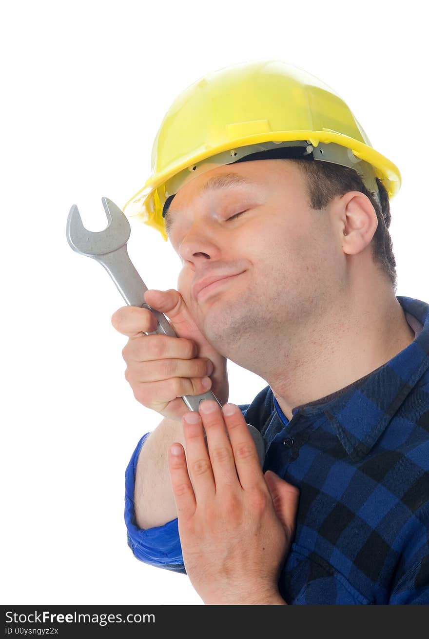 Every worker or construction man love his tool. Every worker or construction man love his tool