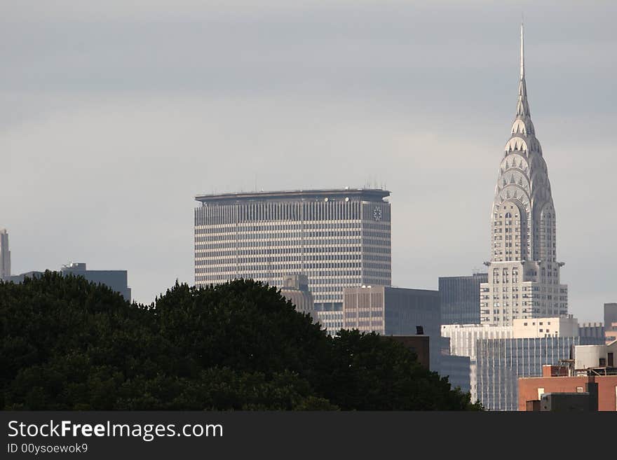 Mid-town with the Met Life and Empire State Building on a sunny summer day.