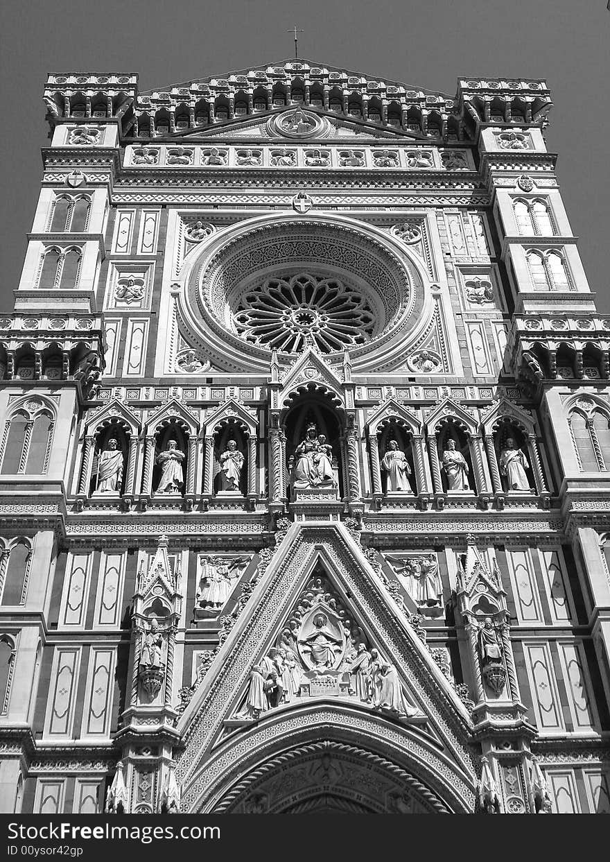 Façade of the Cathedral of Santa Maria del Fiore in Florence - Italy. Façade of the Cathedral of Santa Maria del Fiore in Florence - Italy