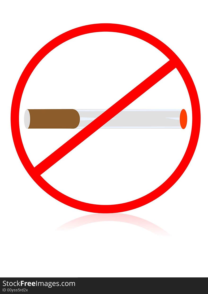 No smoking sign on isolated background