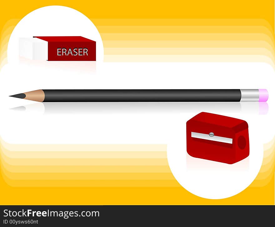 Pencil sharpener and eraser