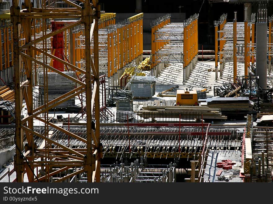 Underground building operation in a sunny day. Underground building operation in a sunny day