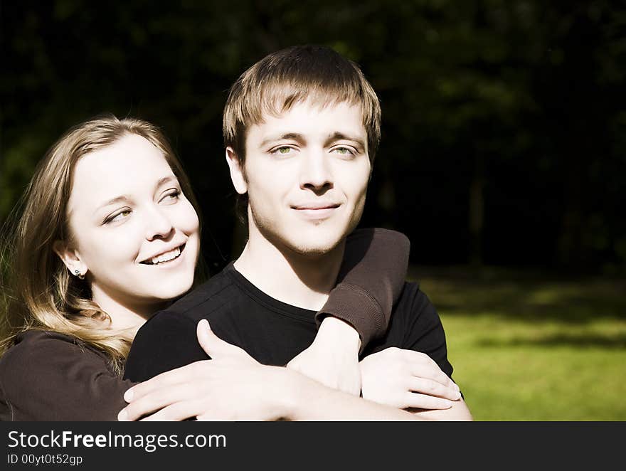 Happy Family In The Forest