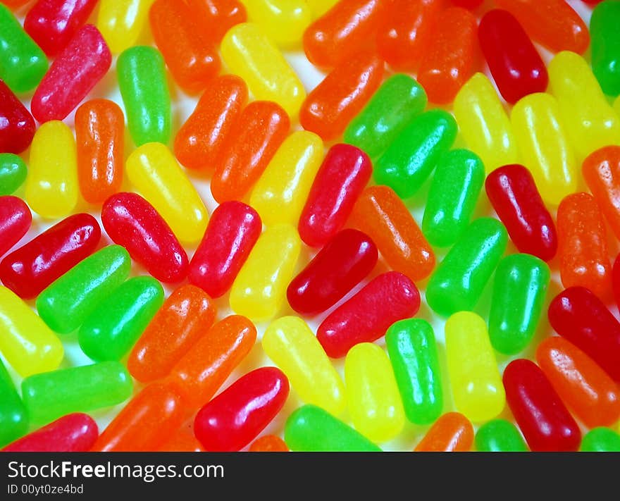 Colourful jellybeans on white background. Colourful jellybeans on white background