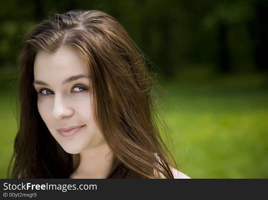 Happy Girl In The Park