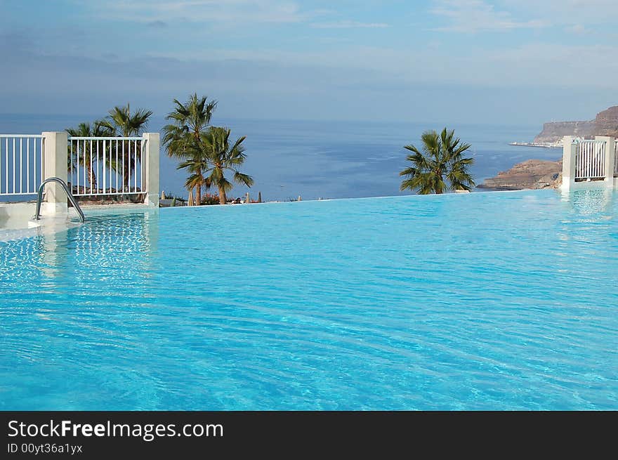 Pool on the top of mountain. Pool on the top of mountain