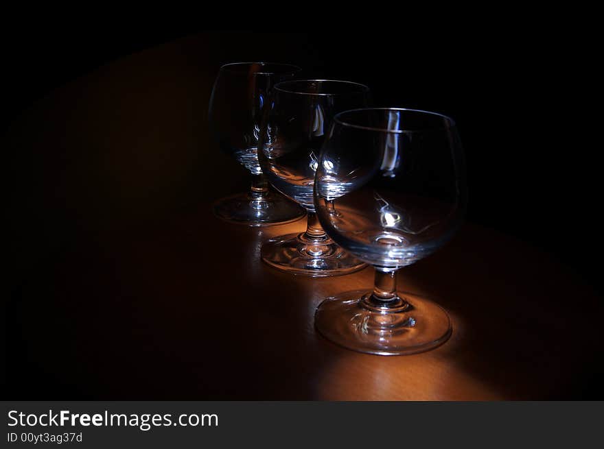 Empty wine glass