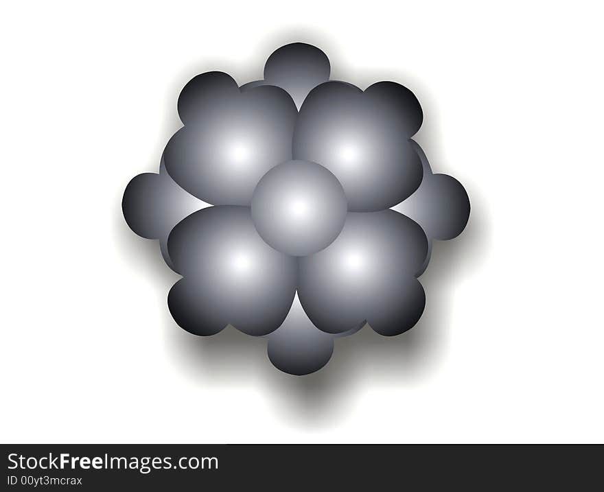 A Illustration of Cute Black Flower. A Illustration of Cute Black Flower