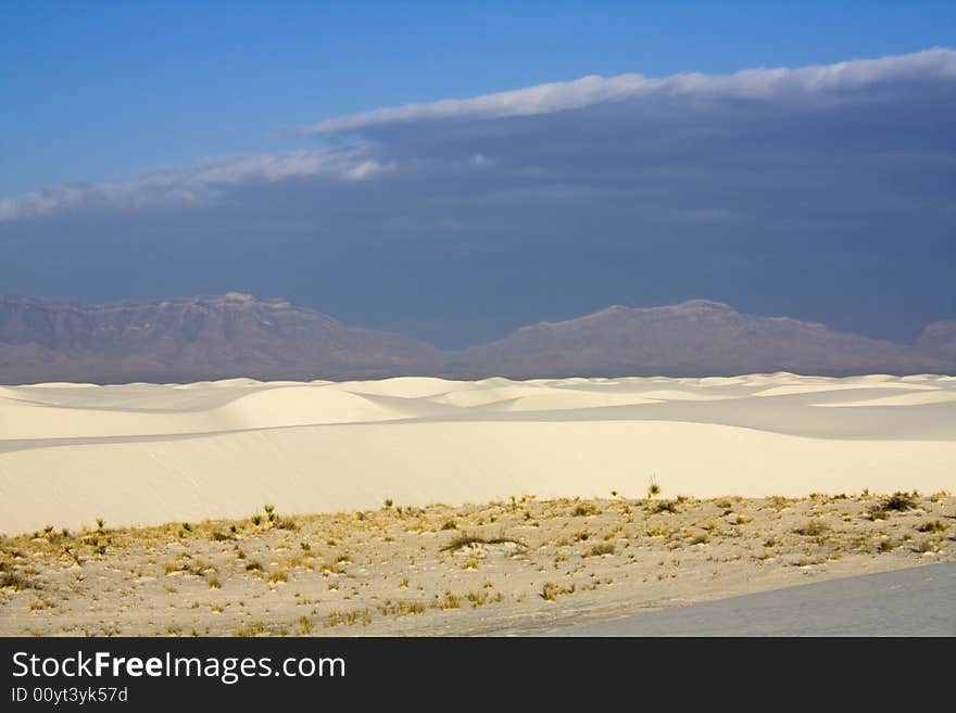 After sunrise in White Dunes National Monument