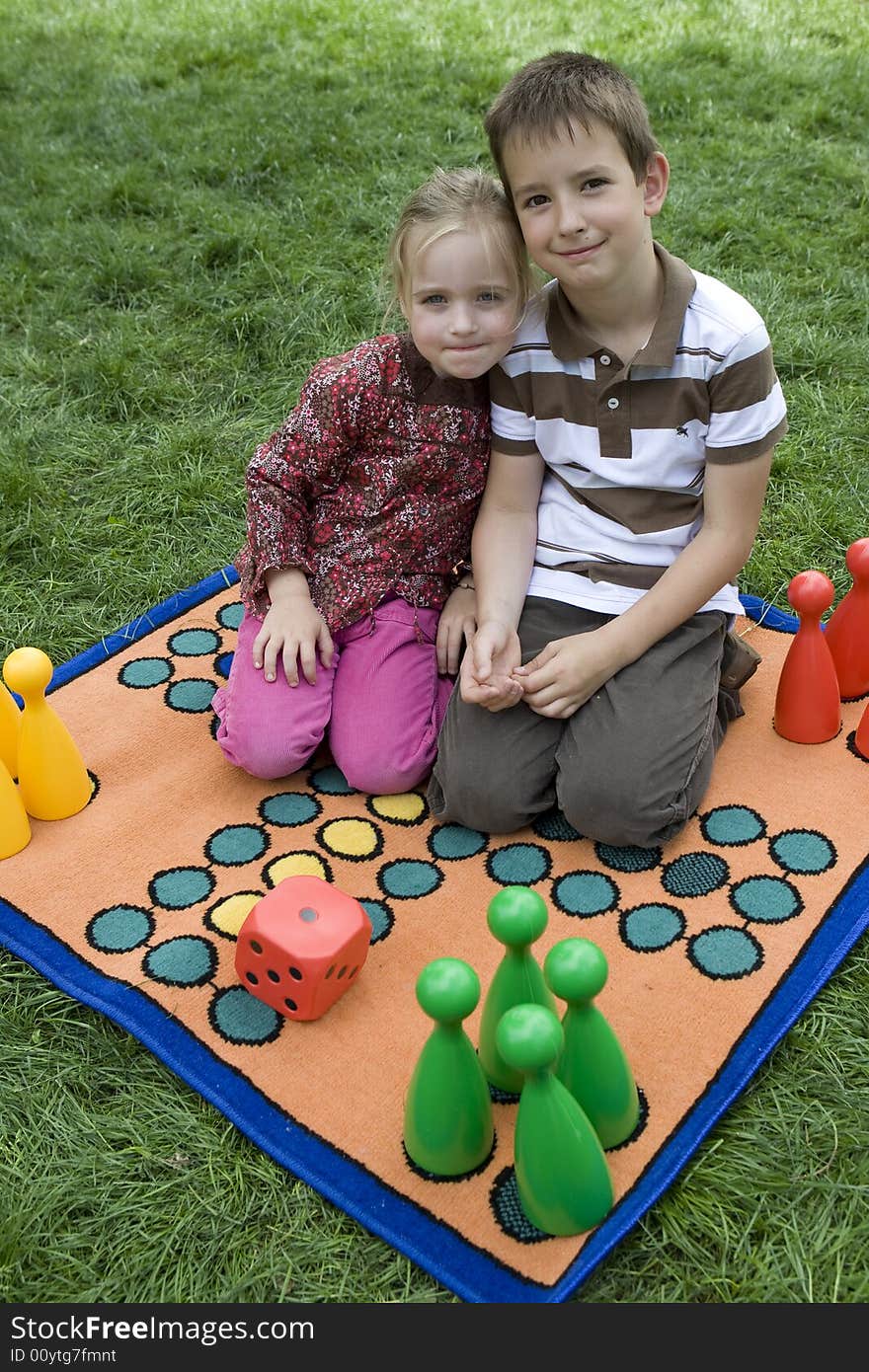 Child playing with a board