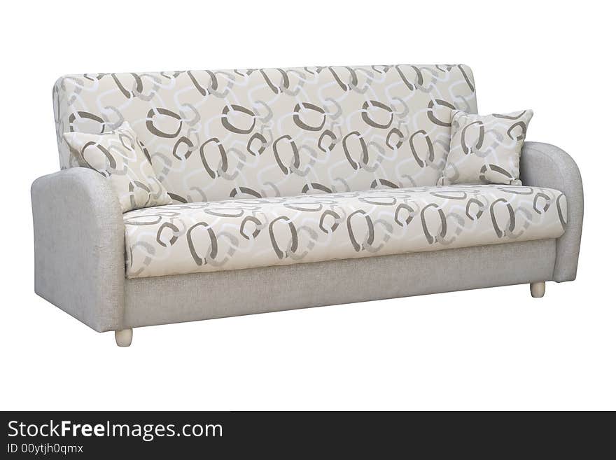 A sofa isolated on a white background with clipping path