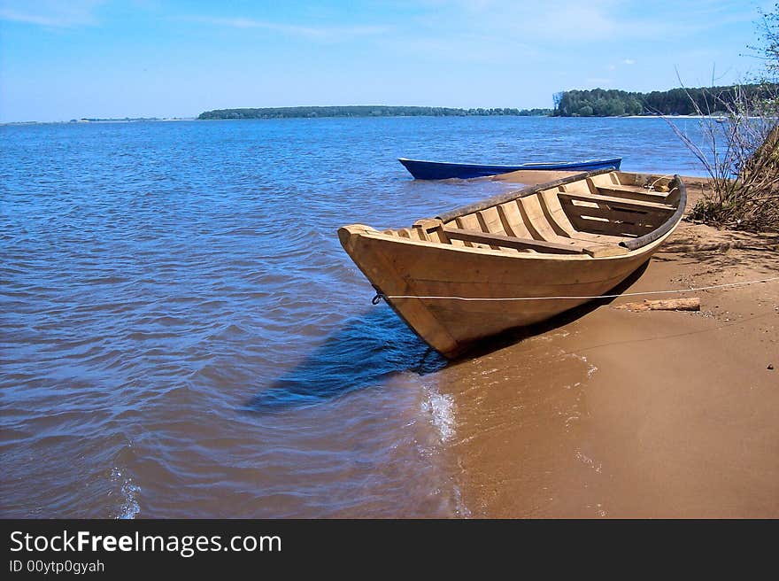 Fishing, a boat, the sea, the sun. Fishing, a boat, the sea, the sun