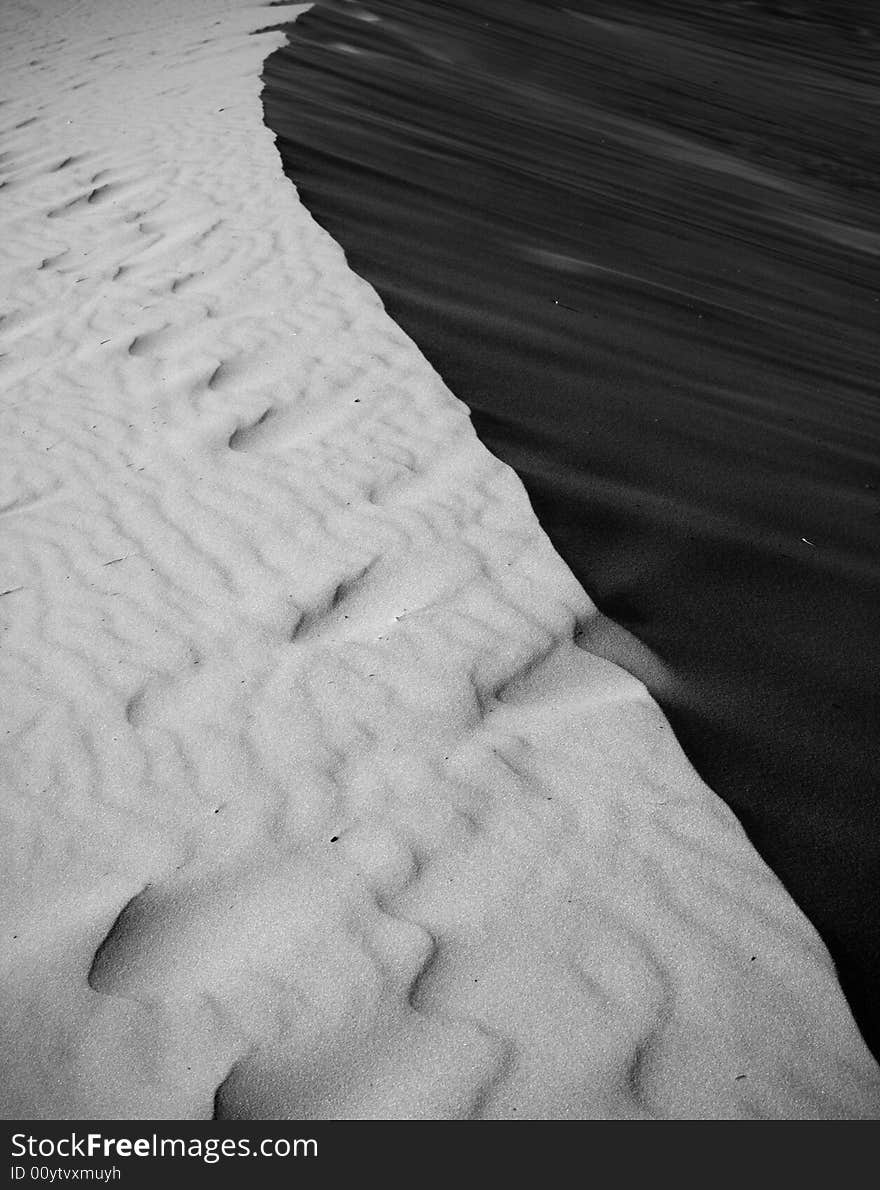 A close up of the sand dunes at Coral Pink Sand Dunes State Park, Utah. A close up of the sand dunes at Coral Pink Sand Dunes State Park, Utah.