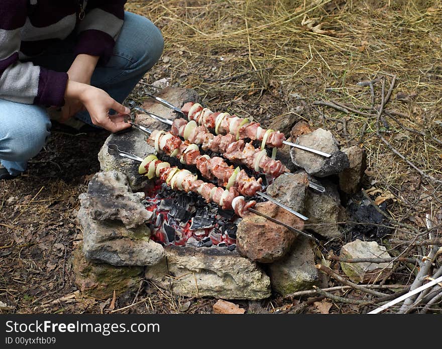 Kebab Preparing