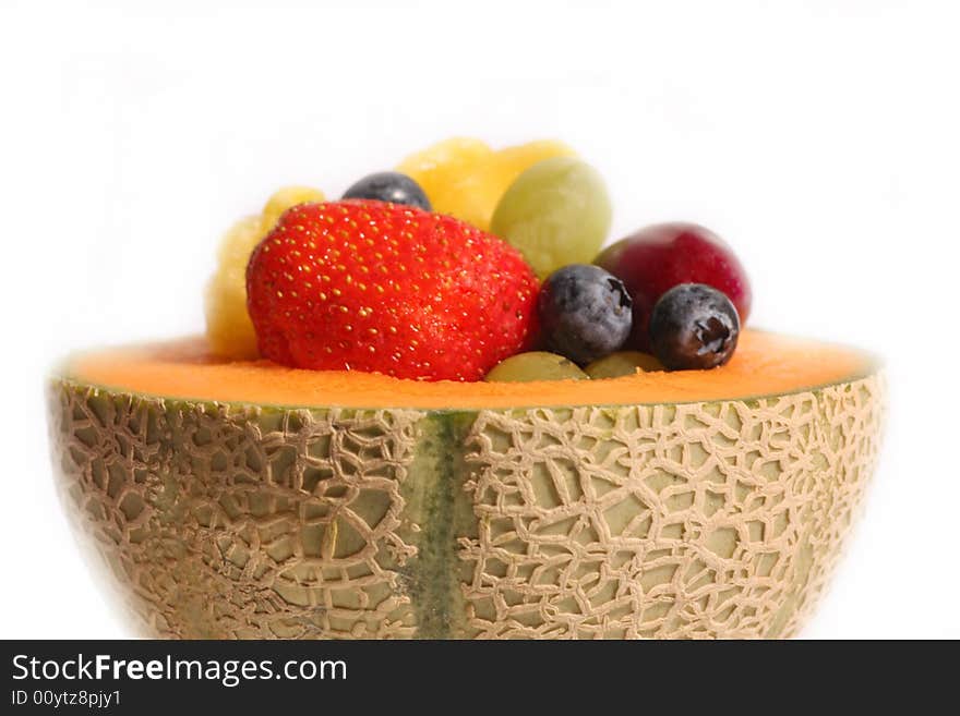 Fruits on a withe background.