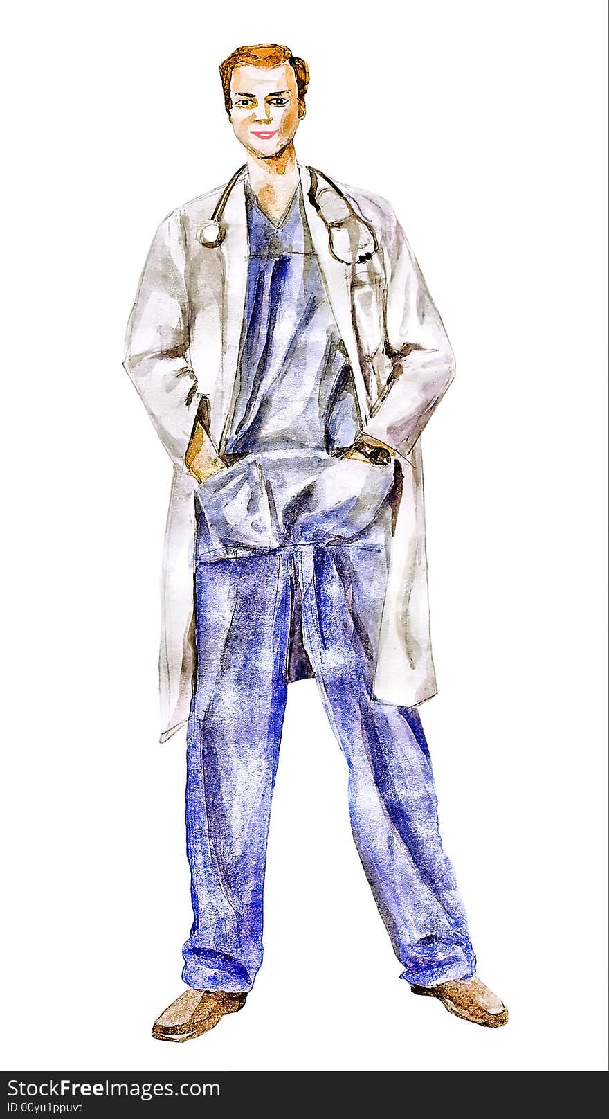 Doctor (physician trust a man who) illustration