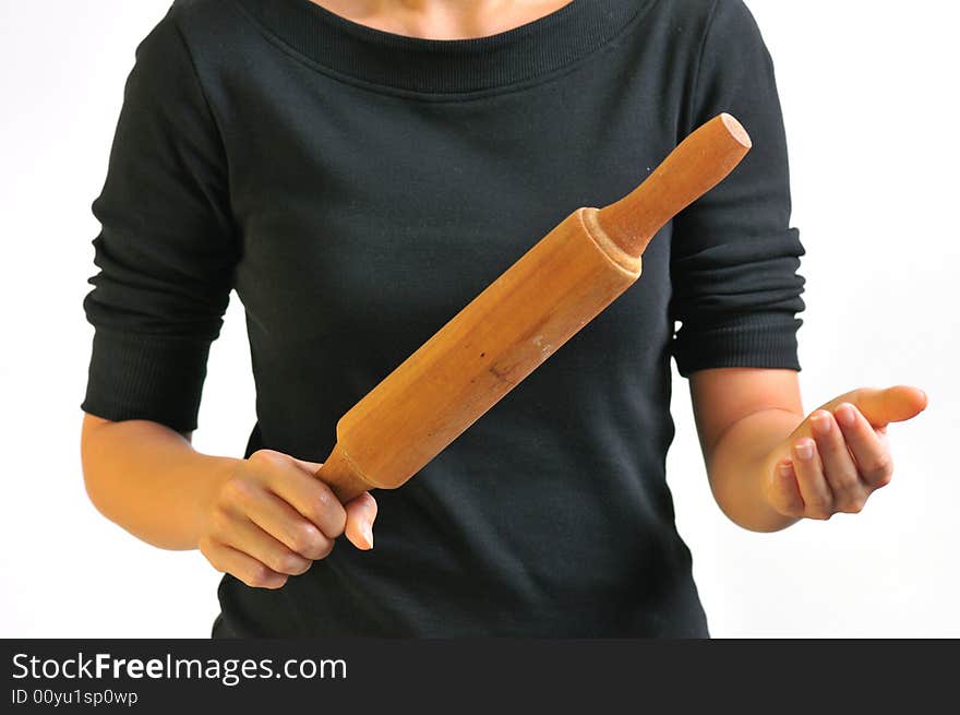 A wooden dough maker for abstract use