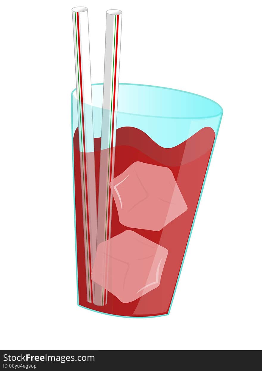 Illustration about Red drink