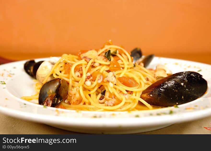 Seafood pasta