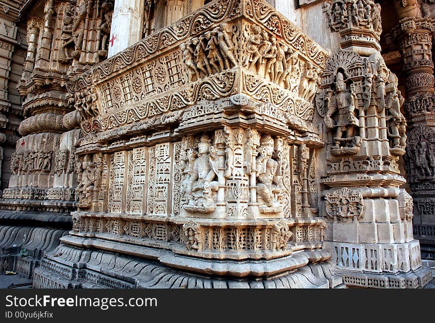 Out side view of a temple.