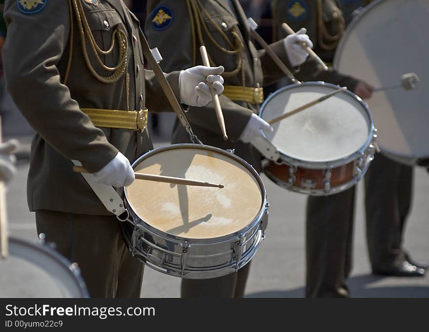 Musicians at the Festival of Military Bands, St.Petersburg, Russia, 12.06.2008. Musicians at the Festival of Military Bands, St.Petersburg, Russia, 12.06.2008