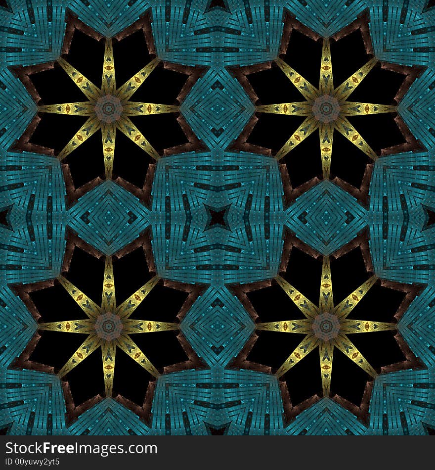 Abstract fractal image resembling Egyptian star wallpaper