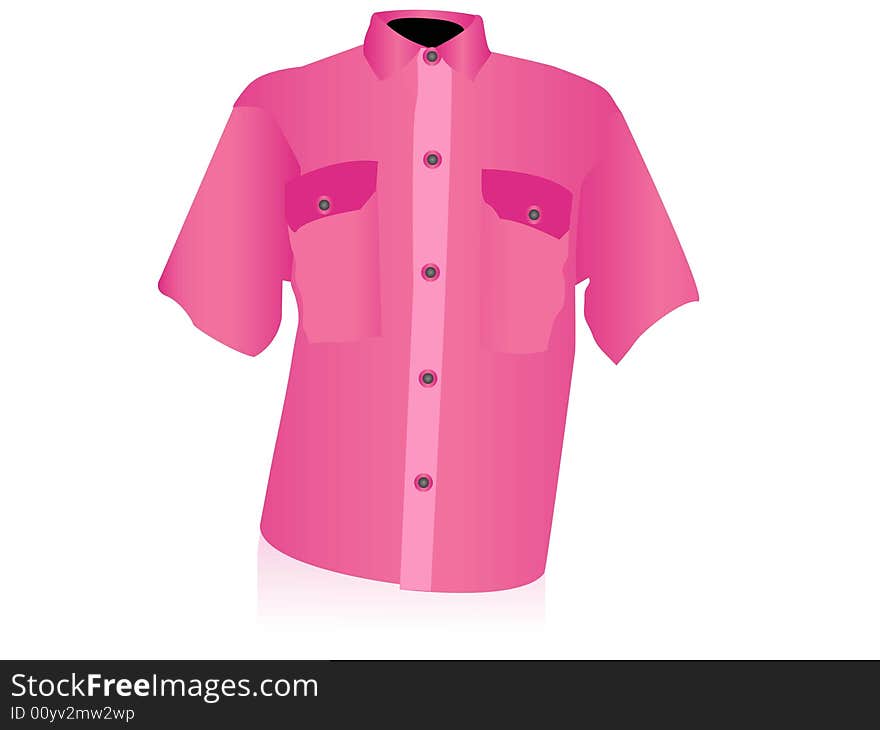 Beautiful shirt on isolated abstract background