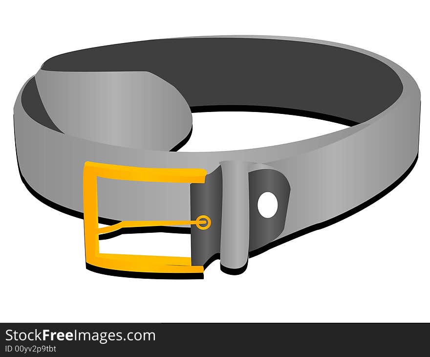 Tight belt on isolated abstract  background