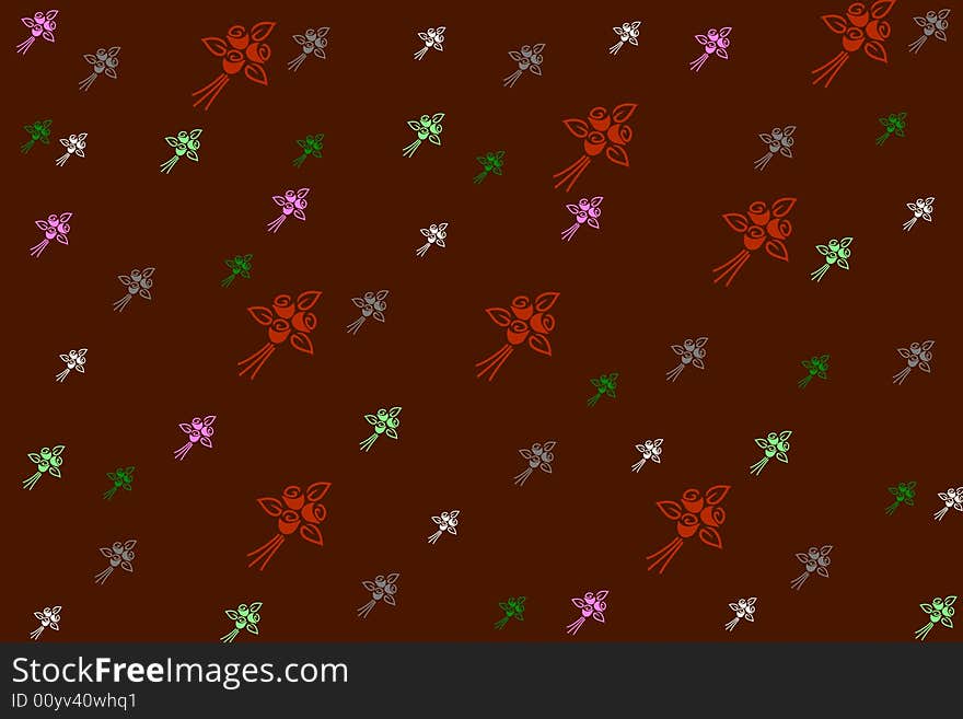 A funny background for web or paper with a lot of multicolor compositions flowers. A funny background for web or paper with a lot of multicolor compositions flowers