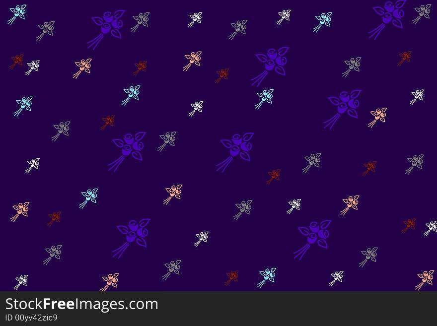 A funny background for web or paper with a lot of multicolor compositions flowers. A funny background for web or paper with a lot of multicolor compositions flowers