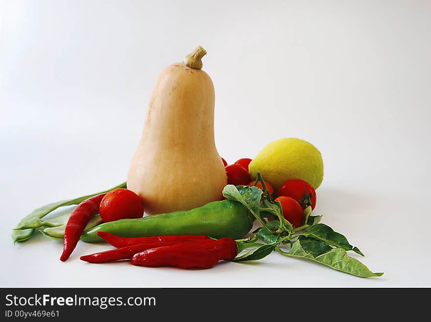 Vegetables Varieties on white background