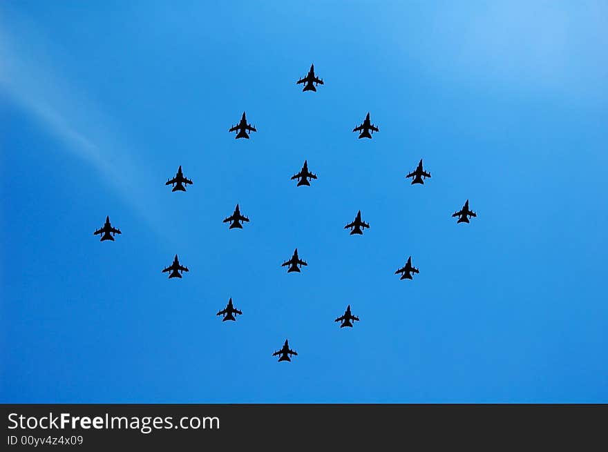 Formation of fighter planes