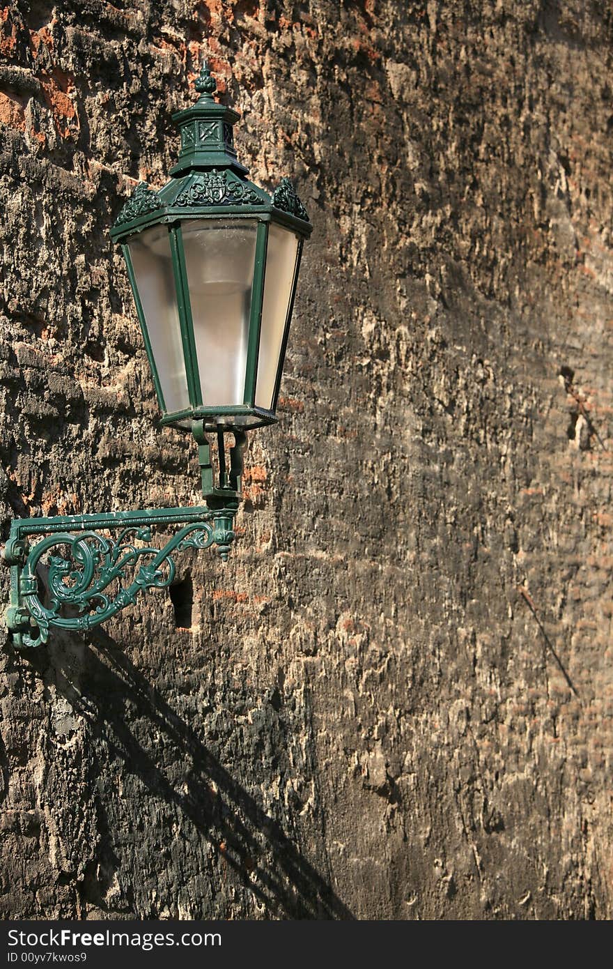 Lamp in Lesser Town in Prague. Lamp in Lesser Town in Prague.