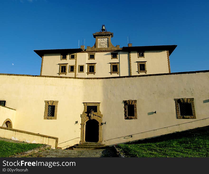 A landscape of the Palace inside the Belvedere Fortress in Florence - Italy