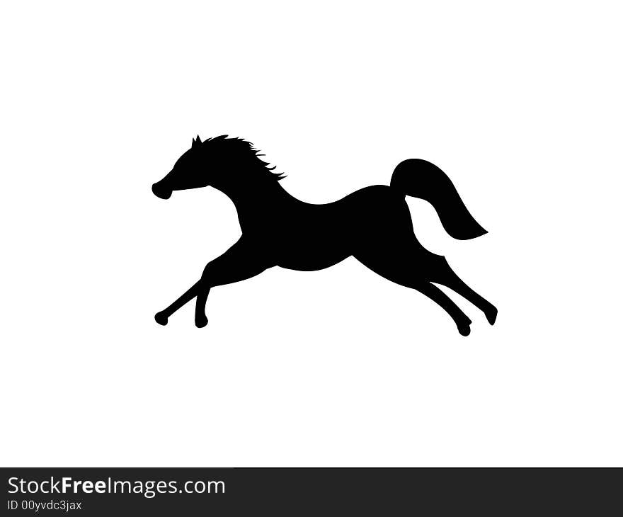 Silhouette of horse