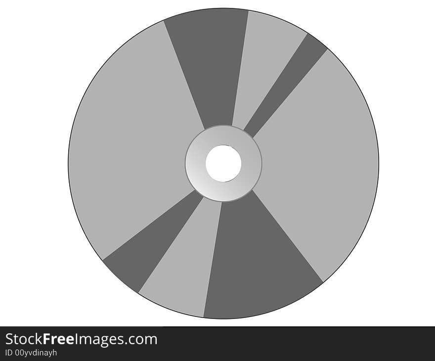 Compact disk on isolated with abstract  background