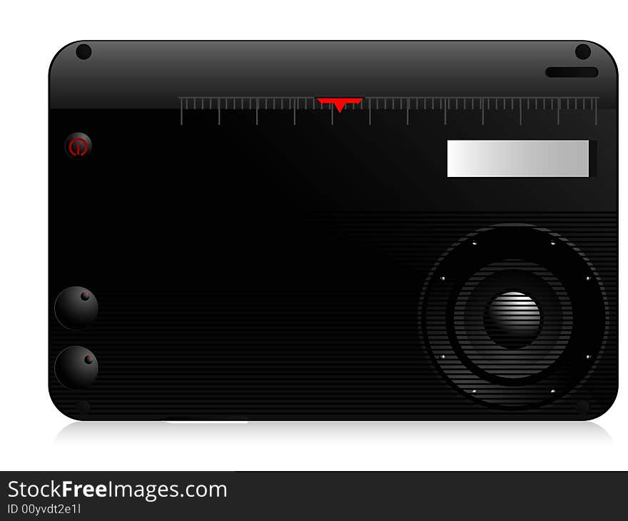 Fm radio on isolated with abstract background