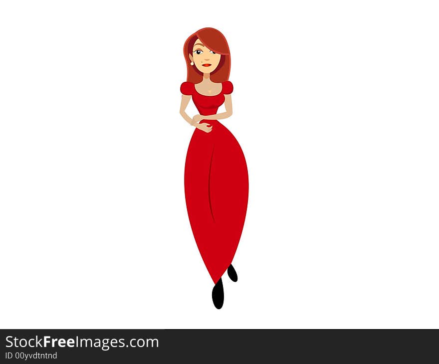 Stylish female on isolated with abstract  background